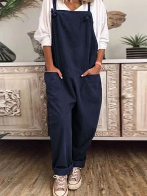 Linen Style I Cotton Jumpsuits For Women, Women's Slacks, Outfits Overalls, Baggy Overalls, Overalls Summer, Overalls Casual, Teacher Fits, Slacks Pants, Slacks For Women