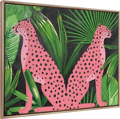 Cheetah Art, Nikki Chu, Wall Art Decor Bedroom, Beaded Frame, Antique Wall Decor, Jungle Scene, Art For Wall, Bead Frame, Jungle Adventure