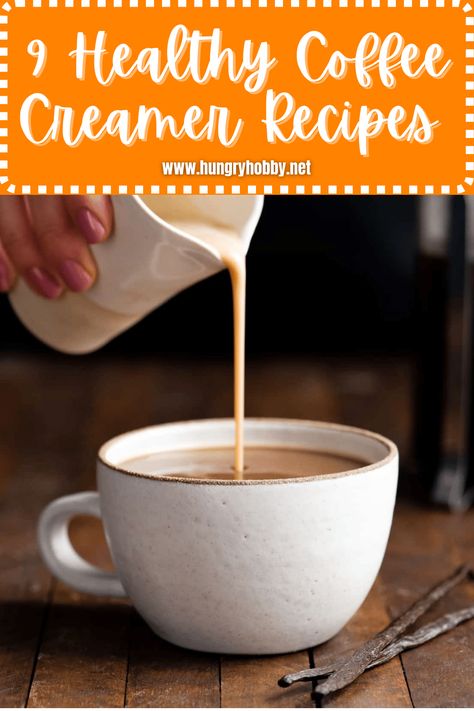 Healthy Coffee Creamer Recipe Round-Up Creamer Homemade, Paleo Coffee Creamer, Natural Coffee Creamer, Almond Milk Coffee Creamer, Coffee Creamer Recipes, Almond Milk Creamer, Vegan Coffee Creamer, Homemade Coffee Creamer Recipe, Healthy Coffee Creamer