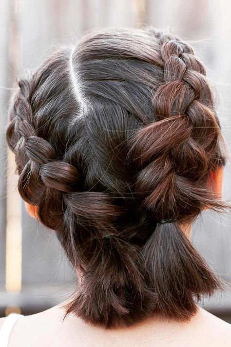 Lovely Short Hair Updos That Are Perfect for Everyday Occasion ★ See more: http://lovehairstyles.com/lovely-short-hair-updos/ Easy Updos For Medium Hair, Cute Braided Hairstyles, Up Dos For Medium Hair, Natural Hair Styles Easy, Penteado Cabelo Curto, Easy Braids, Cute Hairstyles For Short Hair, Short Hair Updo