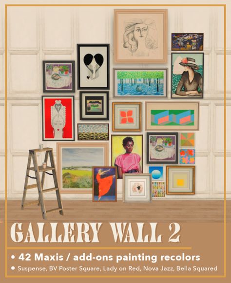 Sims 4 Gallery Wall Cc, Sims 4 Wall Hangings Cc, The Sims 4 Wall Art, Sims 4 Wall Art, Sims 4 Wall Art Cc, Sims 4 Clutter, Play Sims, Square Painting, Sims 4 Cc Furniture