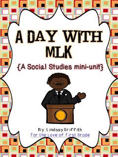 For the Love of First Grade: A Day with MLK {mini-unit}! Home School High School, Mlk Jr Day, Martin Luther King Jr Day, Teaching Holidays, Mlk Jr, School Week, Abc Order, Social Studies Lesson, History For Kids