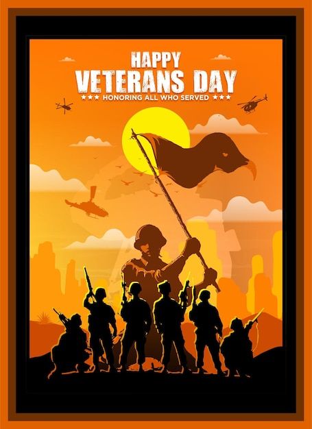 Veteran Day Poster Ideas, Veterans Day Poster, Hand Watercolor, Military Appreciation, Veteran’s Day, Indian Army, Event Poster, Veterans Day, Premium Vector