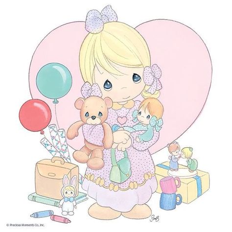 Precious Moments Precious Moments Quotes, Precious Moments Coloring Pages, Precious Moments Dolls, Sarah Kay, Precious Moments Figurines, Comic Pictures, Space Theme, Drawing Lessons, Cute Comics