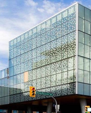 Fritted Glass Texture, Fritted Glass, Glass Frit, Glass Facades, Facade Architecture, Glass Texture, Square Pattern, Facades, Glass Panels