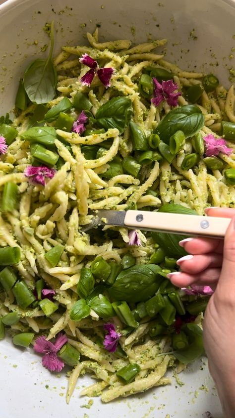 Vegan Snap Pea Pesto Chickpea Lentil, Pea Pesto, Snap Pea, Lentil Pasta, Snap Peas, Pasta Shapes, Basil Leaves, Spaghetti Squash, Virgin Olive Oil