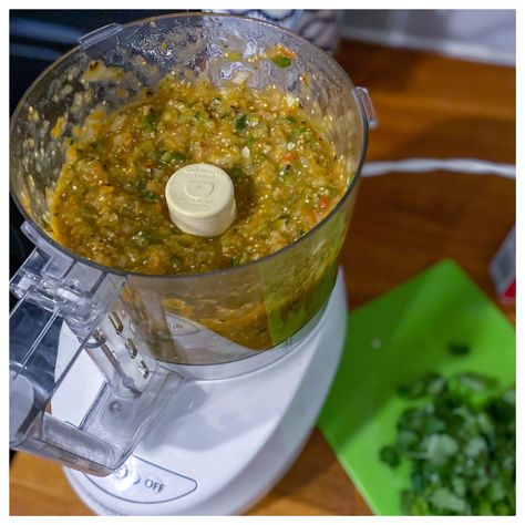 Ingredients

- 3/4 lb Tomatillos (about 12), husks removed, washed

- 10 oz Baby heirloom tomatoes (or another small variation like cherry tomato or grape tomato)

- 3/4 Yellow onion, quartered

- 6 Garlic cloves (fat ones)

- 1 Poblano pepper, halved, seeds removed

- 1/4 c Cilantro 

- Juice from 1/4 lime

- Ground black pepper (to taste) Low Sodium Enchiladas, Low Sodium Salsa Recipes, Low Sodium Marinade, Low Sodium Salsa, Low Sodium Chili, Low Sodium Recipes Heart, Dash Recipes, Renal Recipes, Sodium Foods