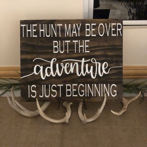 Buck And Doe Wedding Ideas, Deer Hunting Wedding Ideas, Hunting Bachelor Party, Hunter Party Hunting Themes, Grooms Table Hunting Theme, The Hunt Is Over Wedding Theme, Deer Hunter Wedding Ideas, The Hunt Is Over Grooms Table, Hunting Bachelorette Party