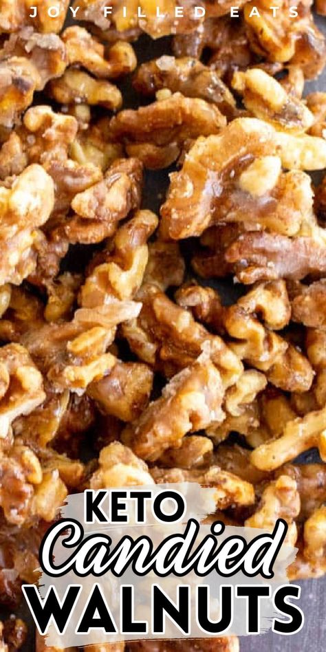 Candied Walnuts Easy, Recovery Recipes, Candied Walnut Recipe, Ground Beef Keto Recipes, Dessert Cravings, Low Carb Candy, Holiday Snack, Ketogenic Desserts, Fitness Plans