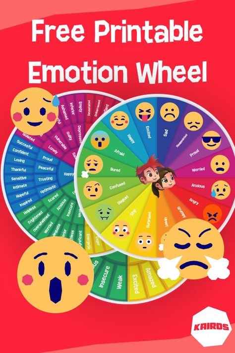 Emotions Wheel, Feelings Wheel, Kids Feelings, Emotion Chart, Calm Down Corner, Chart For Kids, The Emotions, Charts For Kids, Les Sentiments