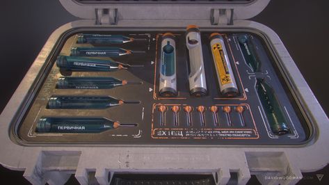 ArtStation - Medical Kit, David Woodman Cyberpunk Medtech, Emergency Medical Kit, Science Gadgets, Future Technology Concept, Sci Fi Props, Spaceship Interior, New Technology Gadgets, Medical Kit, Future Tech