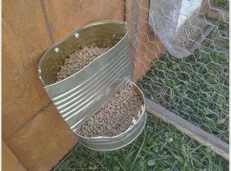 Skyview Acres: DIY rabbit feeders Diy Rabbit Feeder, Raising Rabbits For Meat, Diy Rabbit Hutch, Rabbit Feeder, Rabbit Pen, Rabbit Farm, Meat Rabbits, Raising Rabbits, Bunny Care