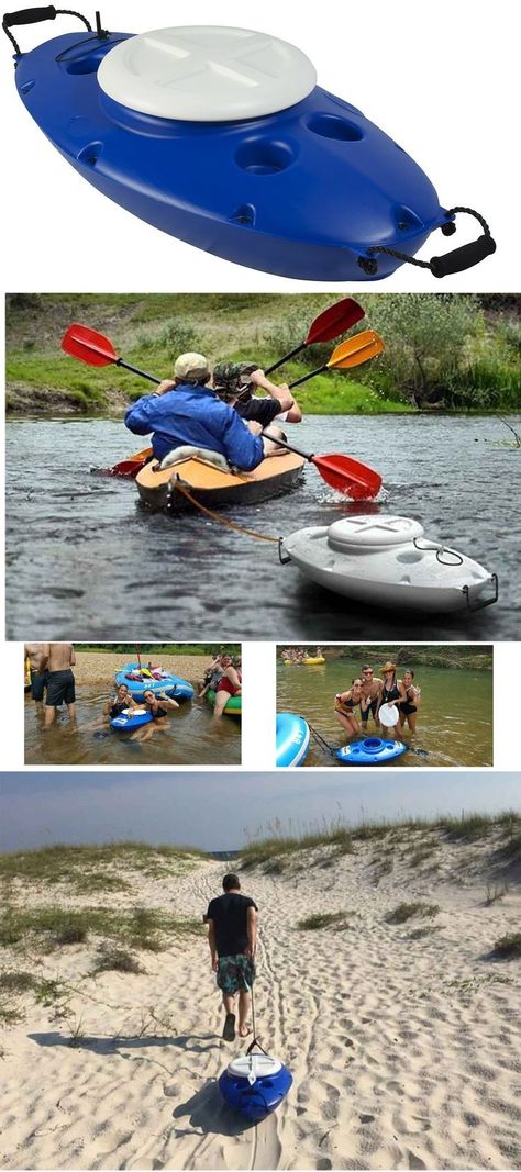 Floating Drink Cooler Kayak | Craze Trend Kayaking Tips, Camping Snacks, Canoe Camping, Sup Stand Up Paddle, Drink Cooler, Kayak Storage, Kayaking Gear, Kayak Camping, Kayak Accessories