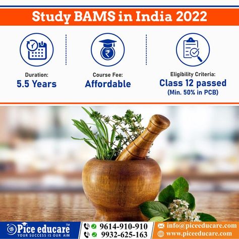 Study BAMS course in India Duration: 5.5 years Affordable course fees Student helpline: +91-9614910910 / 9932625163 #bams #neet #medicalcollege #piceeducare Medical College, India