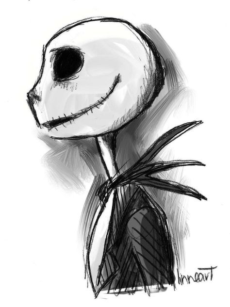 Jack Skellington Drawing, Nightmare Before Christmas Drawings, 심플한 그림, Scary Drawings, Skeleton Drawings, Tim Burton Art, Creepy Drawings, Dark Art Drawings, Halloween Drawings