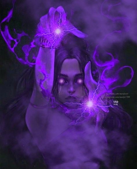 Super Powers Art, Dark Purple Aesthetic, Power Colors, Magic Design, Magic Aesthetic, Magic Powers, Witch Aesthetic, Purple Eyes, Magic Art