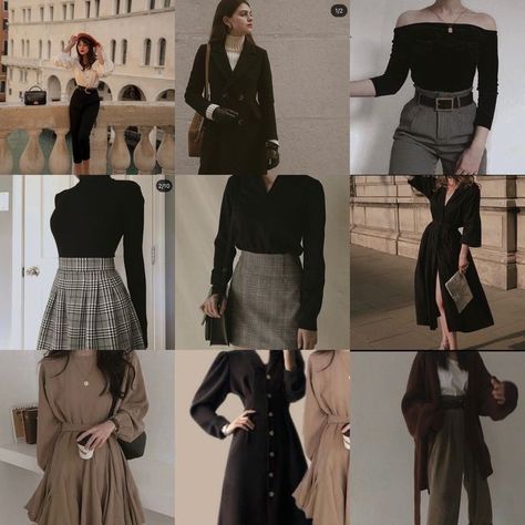 Academia Outfits Feminine, Theatrical Romantic Autumn Outfits, Theatrical Romantic Style Casual Winter, Romantic Kibbe Winter Outfits, Dark Romantic Academia Aesthetic Outfit, Romantic Dark Academia Outfits, Vienna Outfit Autumn, Theatrical Academia, Edgy Dark Academia Outfits