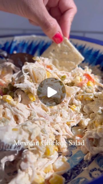 Sarah McCune on Instagram: "🇲🇽Recipe here 🇲🇽Mexican Chicken Salad 

Easy chicken salad recipe for a cold lunch! 
You can use rotisserie chicken for this quick dinner recipe, the whole familia will love it!
Mexican chicken salad is tangy, filling and refreshing! 
You can use cooked or fresh veggies, frozen medley or canned! This is an EASY recipe and perfect for your last summer bbq. 

I used: 

2 chicken breast (shredded)
1 Diced carrot (cooked)
2 Diced potatoes (cooked)
1/4 c. Peas 
1/4 c. Corn 
1 Pickled jalapeños can, use as much as you like 
(pickled juice and chopped jalapeño pieces) 
1/2 c Mayo 
Little mustard 
S & P" Chicken Salad Recipe Mexican, Chicken Can Recipes, Canned Chicken Salad Recipe Easy Simple, Can Chicken Recipes Easy, Mexican Chicken Salad Recipe, Canned Chicken Recipes, Mexican Chicken Salad, Easy Chicken Salad Recipe, Use Rotisserie Chicken