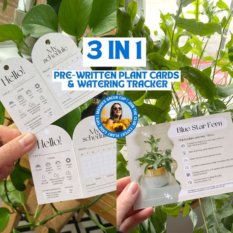 Plant Care Cards For Crazy Plant Lady, Plant Girl, Plant Gift Tag, Plant Care Guide, Plant Instructions, Watering Tracker, Plant Bundle Plant Care Cards, Plant Care Guide, Plant Journal, Crazy Plant Lady, Water Tracker, Plant Gift, Plant Gifts, Plant Growth, Plant Lady