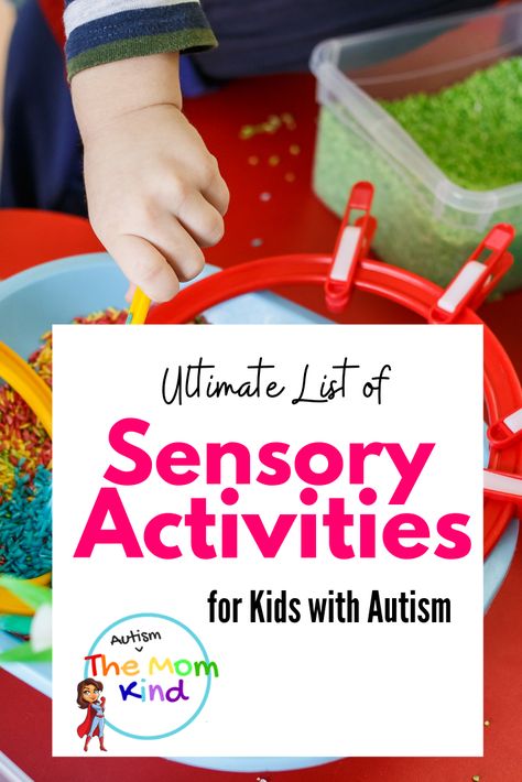 Everyday experiences the rest of us take for granted can be overwhelming or feel impossible to navigate for the autistic child, making it problematic for them to further their learning in certain areas of life. Sensory play helps by strengthening neural connections. Emotional, physical, and linguistic growth can progress further as a result. Check out these 12 Fun Sensory Activities for Autistic Children. Sensory Activities For Kids, Sensory Diet, Sensory Issues, Sensory Activities, Therapy Activities, Sensory Play, Special Education, Fun Learning, Learning Activities