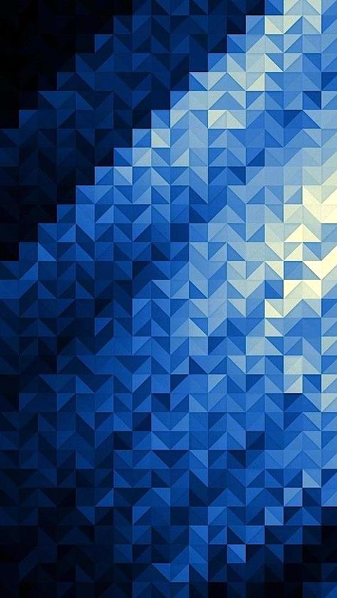 Abstract Geometric Phone Wallpapers - digital art - digital mosaic - blue ombre design #art #wallpaper Blue Phone Wallpaper, Geometric Wallpaper Hd, Geometric Wallpaper Iphone, Personalized Wallpaper, Monochromatic Art, Triangle Background, Apple Logo Wallpaper Iphone, Blue Wallpaper Iphone, Phone Screen Wallpaper