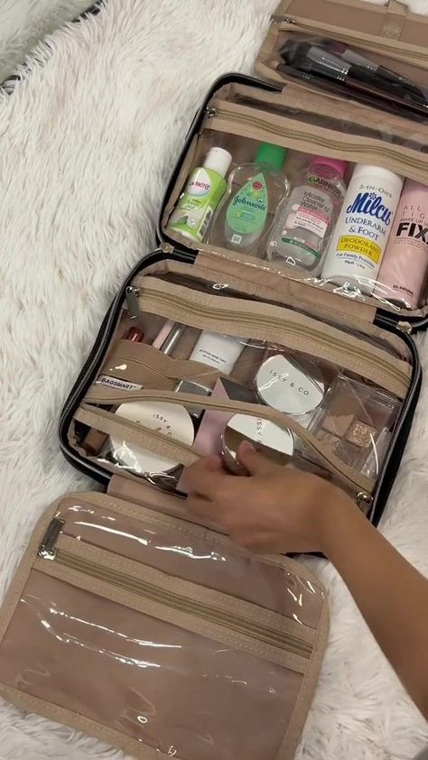 Check Out How Amazing Bagsmart Toiletry Bag Is | body hygiene kit | Just pack and go. Bagsmart toiletry bag keeps everything well-organized!🥰🥰🥰 | By Bagsmart Hygiene Bag Aesthetic, Travel Hygiene Kit, Hygiene Kit, Toiletry Bag Aesthetic, Hygiene Bag, Toiletry Bag Essentials, Travel Kit Gift, Packing Toiletries, Exfoliating Sponge