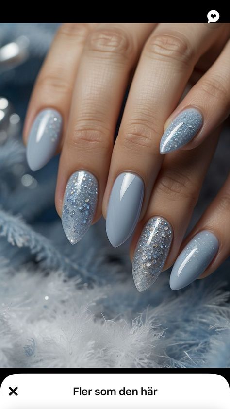 Blue Wedding Nails, Prom Nails Silver, Blue Glitter Nails, Prom Nail, Manicure Nail Designs, Stylish Nails Designs, Blue Nail Designs, Sparkle Nails, Nails Winter