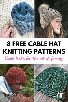 Free Knitting Hat Patterns, Free Knitting Hat, Cable Hat Pattern Free, Knitting Hat Patterns, Scarfie Yarn, Cable Knit Hat Pattern, Cabled Hat Pattern, Beanie Knitting Patterns Free, Knit Beanie Pattern