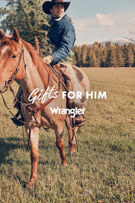 Something for every man. Shop the Wrangler Gift Guide. Gifts For Blue Collar Men, Cowboy Men, Southern Men, Holloween Nails, Country Men, Christmas Gifts For Men, Shop Gifts, Every Man, Holiday Gift Guide