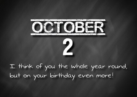 Birthday October 2nd card Birthday October, Old Birthday Cards, October Calendar, Bff Birthday Gift, 28th Birthday, October Birthday, Free Ecards, October 19, October 23