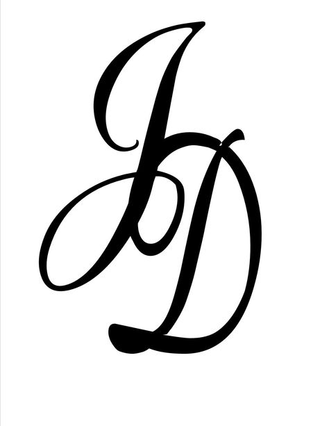 JD Monogram J Tattoo Initial, Nail Designs With Initials Letters, Jd Logo Design, Jd Monogram, Nail Designs With Initials, Letter Tattoos On Hand, Jd Tattoo, Letter L Tattoo, Letter J Tattoo