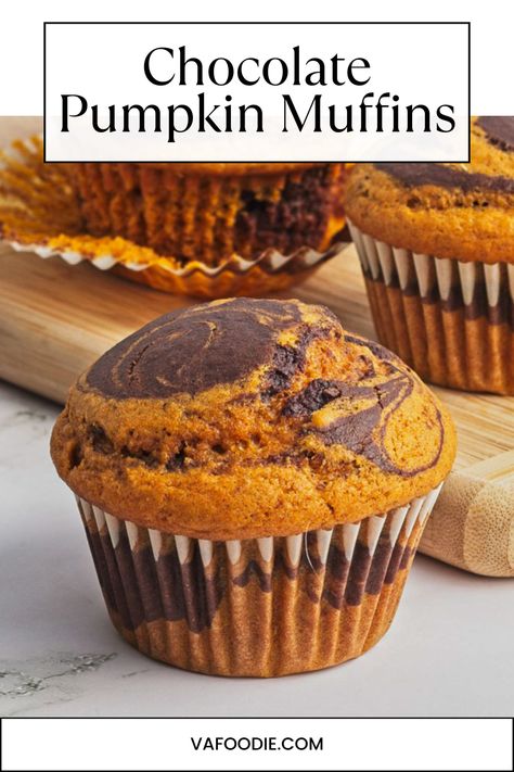 These chocolate pumpkin muffins are easy to make, lightly sweet, and perfect for a little fall treat. They’re unique and fun but surprisingly easy to make! Butterscotch Recipes, Chocolate Pumpkin Muffins, Homemade Baked Bread, Fall Baking Recipes, Tasty Bread Recipe, Homemade Bread Easy, Vegetarian Desserts, Chocolate Pumpkin, Fall Desserts Easy