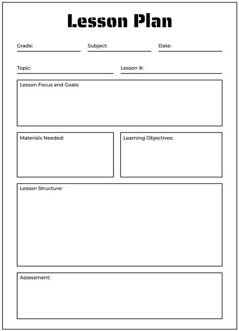 An easy-to-edit lesson plan template for Google Docs. Preschool Lesson Plan Template, Lesson Plan Format, Lesson Plan Sample, Lesson Plan Template Free, Lesson Plan Template, Daily Lesson Plan, Lesson Plans For Toddlers, Printable Lesson Plans, Preschool Lesson Plan