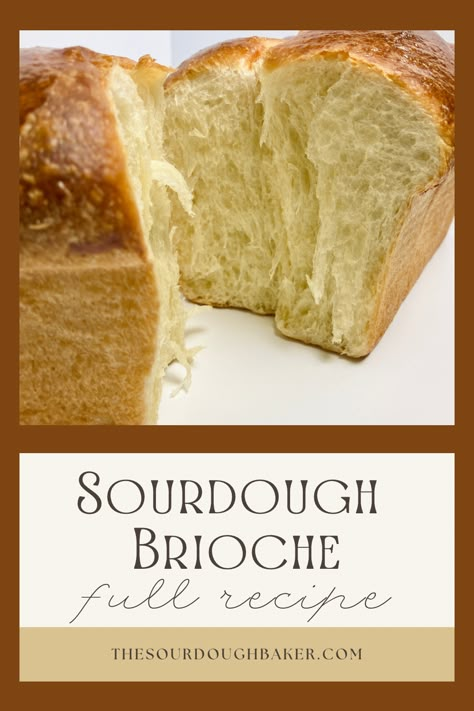 Full recipe + video tutorial detailing how to make Sourdough Brioche. Brioche is a delectable French bread that boasts a rich, buttery flavor and a tender crumb thanks to its unique blend of ingredients, including eggs. This sourdough version features a sweet stiff starter and milk-based tangzhong. Making French Toast, Sourdough Brioche, Brioche Bread Recipe, French Brioche, Tummy Yummy, Make French Toast, Protein Bread, Sourdough Starter Recipe, Bread Art