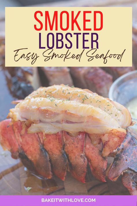 Smoked Lobster Tail Recipe, Smoked Lobster, Frozen Lobster, Cajun Butter, Seasoned Butter, Baked Potato Salad, Lobster Recipes Tail, Pellet Smoker, Lobster Tail