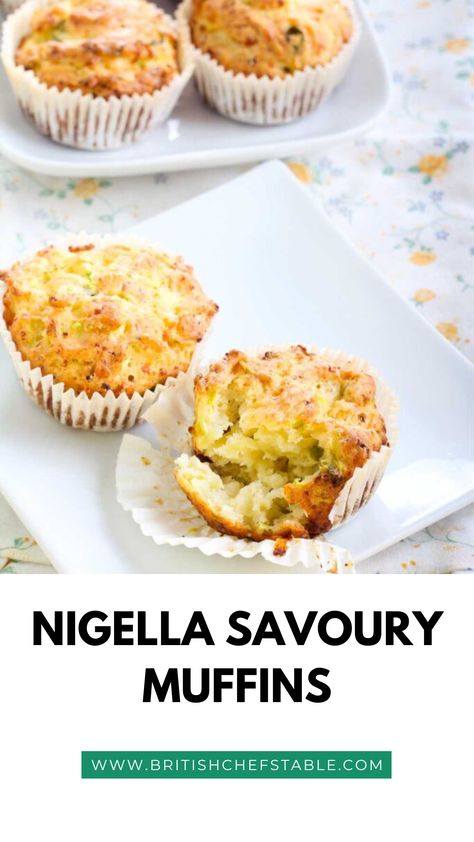 Nigella Savoury Muffins Savoury Muffins Recipes, Nigella Lawson Desserts, Mealie Bread, Assorted Muffins, Nigella Recipes, Microwave Mug Recipes, Fluffy Muffins, Savory Muffins Recipes, Savoury Finger Food