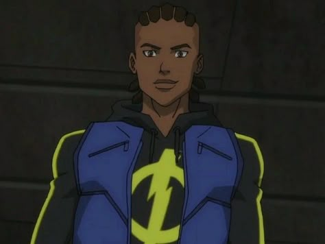 Static Otherwise Known as Virgil Hawkins in Young Justice Virgil Hawkins, Static Shock, Super Shock, Hero Time, Dc Icons, Blue Beetle, Lex Luthor, The Originals Characters, Black Lightning