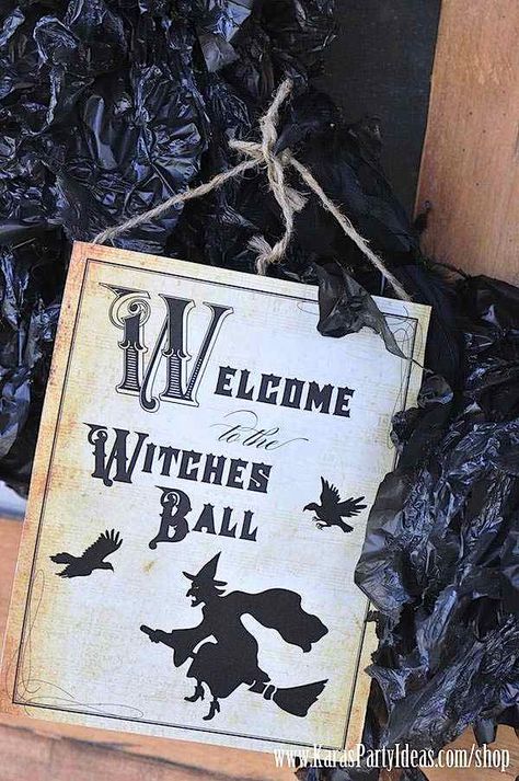 Witches Ball Party, Witches And Warlocks Party, Coven Party, Witch Party Decorations, Witches Lair, Witches Party, Halloween Bunco, Witches Coven, Witches Garden