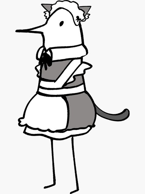 "Punpun as a cat maid- oyasumi punpun/goodnight punpun " Sticker by COW-MOO | Redbubble Pun Pun, Cows Mooing, Pum Pum, Goodnight Punpun, Silly Images, Christmas Icons, Cat Pin, Cute Icons, A Cat