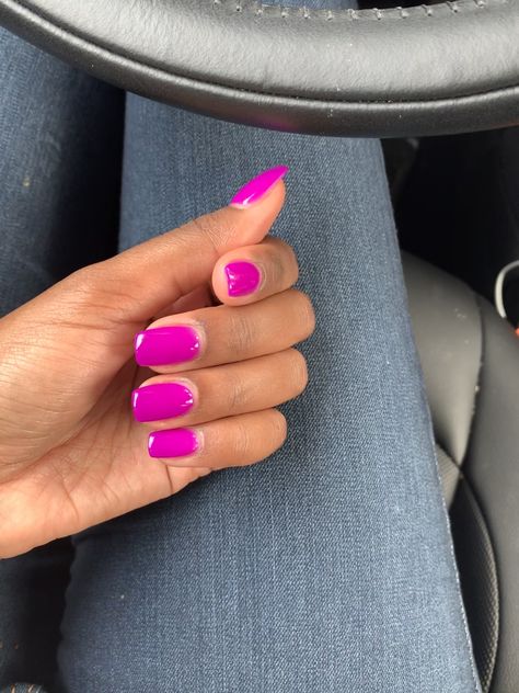 #summercolors #summernails #blackgirlnails #acrylicnails #gelnails #brightnails #purple  #purplenails #brownskin #darkskin #purplenails #prettynails #nailart Pink Purple Nail Color, Fuschia Purple Nails, Purple Nails By Skin Tone Range, Bright Purple Summer Nails, Pinky Purple Nails, Pinkish Purple Nails, Summer Purple Nails, Bright Purple Nails, Fuschia Nails