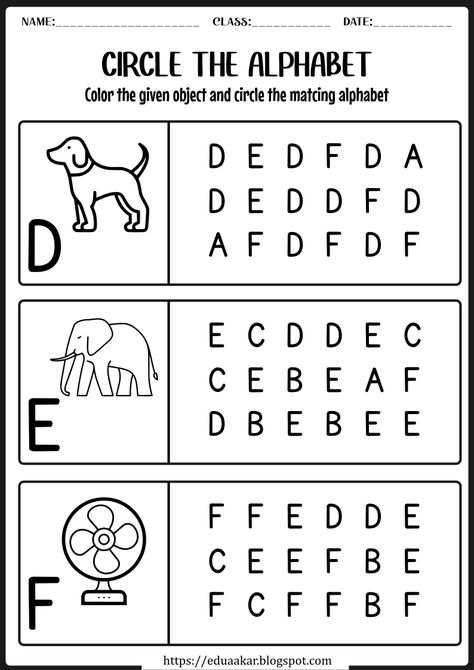 F Is For Worksheet, Practice Alphabet Worksheet, Kindergarden Worksheet Printable Abc, Circle The Alphabet Worksheet, Find Alphabet Worksheet, Alphabet Recognition Worksheets, English Worksheets For Kindergarten Letter Recognition, Alphabet Worksheets Preschool Activities, English Worksheet For Nursery Class