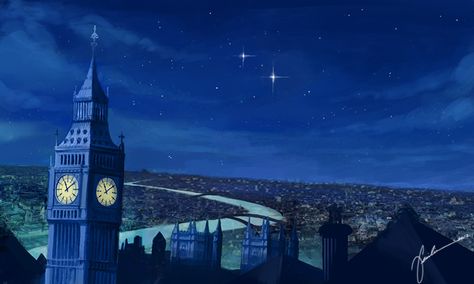 Second star to the right and straight on till morning! Disney Desktop Wallpaper, Peter Pan Wallpaper, Old Disney Movies, Images Disney, Disney Background, New Retro Wave, Night Background, Old Disney, Pinturas Disney