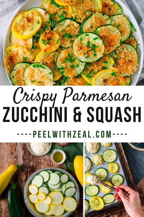 These roasted zucchini and squash are inseparable.  Add a little seasoning, a dash of parmesan. It's the best oven baked zucchini and squash recipe! Oven Roasted Zucchini And Squash, Baked Zucchini And Squash, Baked Squash And Zucchini Recipes, Baked Squash Recipes, Oven Roasted Squash, Parmesan Roasted Zucchini, Oven Baked Zucchini, Roasted Zucchini And Squash, Oven Roasted Zucchini