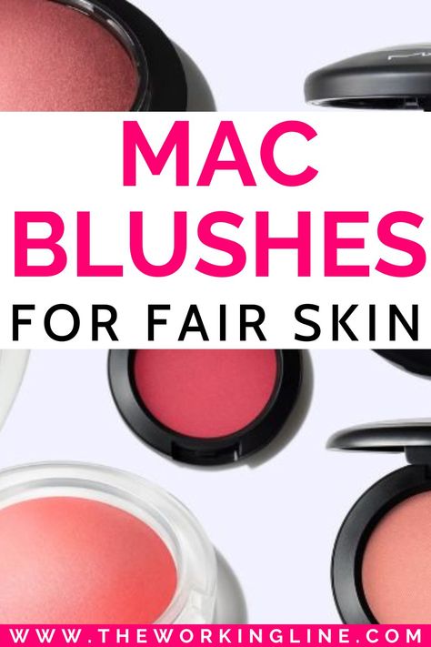 Find here the best MAC blush for fair skin, pale skin, redheads and blondes - all the best MAC blush shades for fair skin up to medium skin tones! Best Blush For Fair Skin, Blush Fair Skin, Blush For Pale Skin, Best Mac Blush, Blush For Fair Skin, Blush For Dark Skin, Fair Olive Skin, Olive Skin Lipstick, Mac Shades