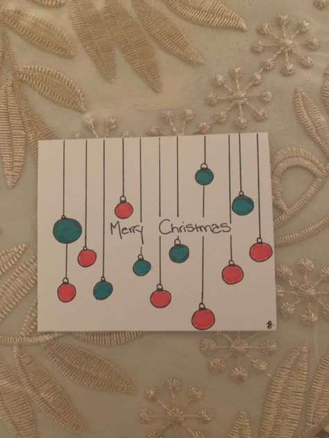 Simple christmas card made at home Christmas Card Inspo Easy, Easy Homemade Christmas Cards Simple, Cute And Easy Christmas Cards, Easy Diy Christmas Cards Simple, Simple Christmas Card Ideas Handmade, Cute Easy Christmas Cards, Simple Homemade Christmas Cards, Diy Christmas Cards Handmade Ideas, Christmas Card Ideas Simple