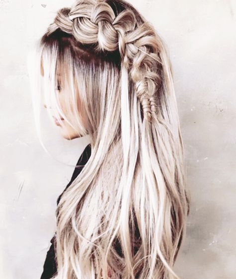 Like what you see? Follow me for more: @nhairofficial Aquarius Fashion, Blonde Dreadlocks, Fishtail Braid Hairstyles, Ash Blonde Hair Colour, Fishtail Braid, Waterfall Braid, Frontal Hairstyles, Ash Blonde Hair, Easy Braids