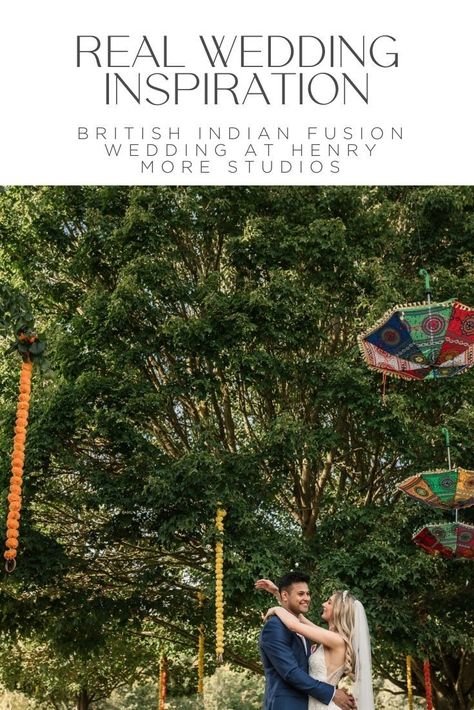 Colourful British Indian Fusion Wedding with an incredible sunset British Indian Wedding, Indian English Wedding, Indian English, Bright Wedding Colors, Henry Moore, Eco Wedding, Indian Fusion Wedding, English Wedding, Amazing Weddings