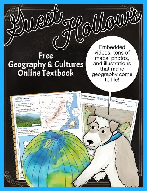 Get ready to learn about the world's geography and cultures in this absolutely FREE book! Why do are we offering a free book? Have a look at our About Us High School Geography, Biology Textbook, Homeschool Middle School, High School Biology, Homeschool Geography, Online Textbook, Homeschool Freebies, Vocabulary Lessons, History Timeline