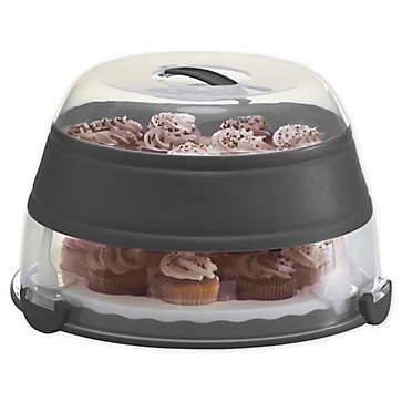 Glass Food Storage Containers, Jam Jars & Container Sets | Bed Bath & Beyond Cake Container, Cupcake Carrier, Cupcake Tray, Cake Carrier, Cupcake Holder, Glass Cake, Easy Cupcakes, Layered Cake, Cupcake Frosting