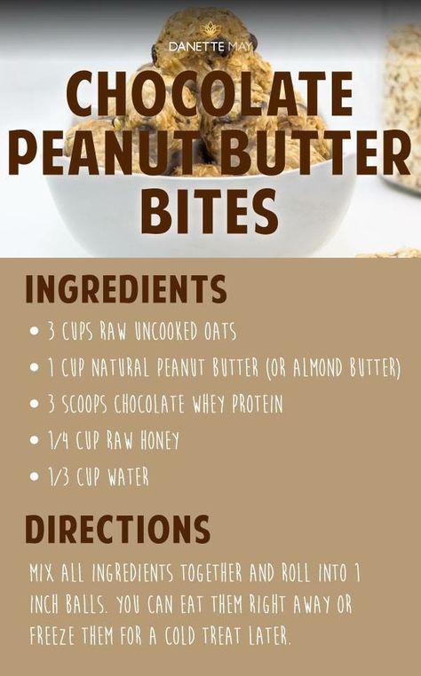 Chocolate Peanut Butter Bites by Danette May Dannette May Recipes, Danette May Recipes, May Recipes, Butter Bites, Danette May, Peanut Butter Bites, Protein Balls Recipes, Protein Baking, Clean Snacks